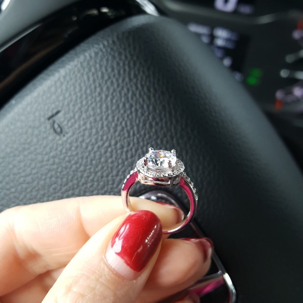 Last size 10! Ring with Cz crystal  silver! - Picture 4 of 4
